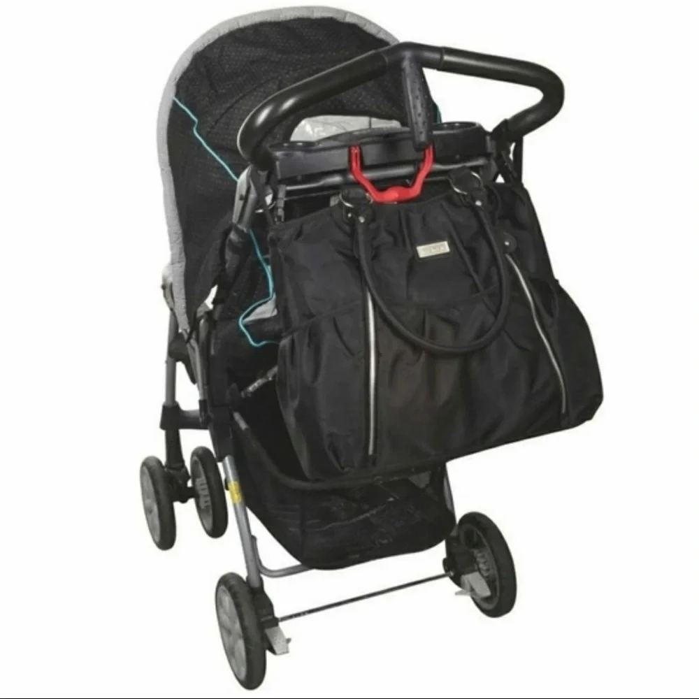 Carter's Fashion Front Double Zip Diaper Bag Black